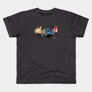 Sightseeing across America Kids T-Shirt